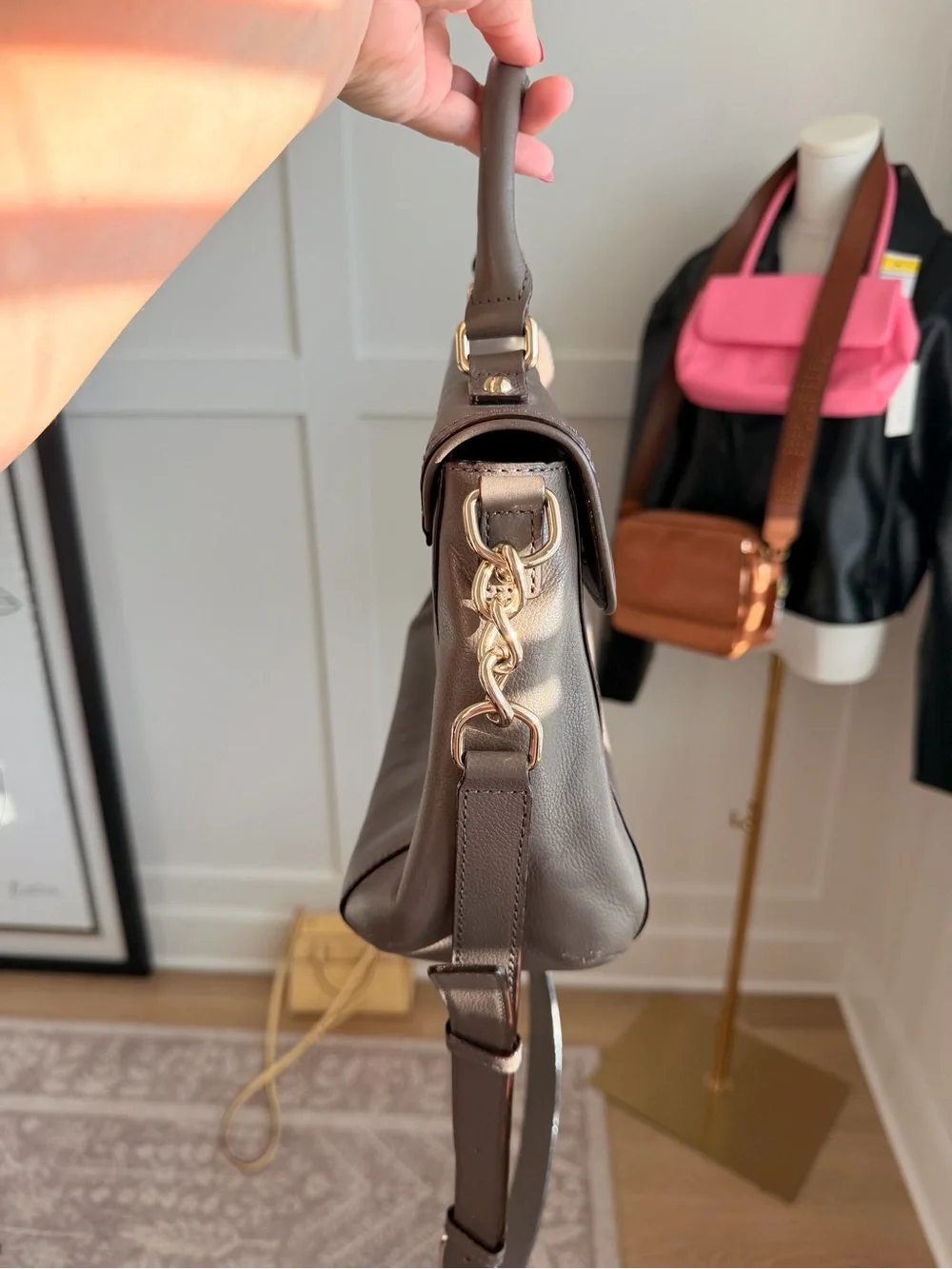 Kate Spade New York Pebbled Leather Flap Satchel / Crossbody Bag